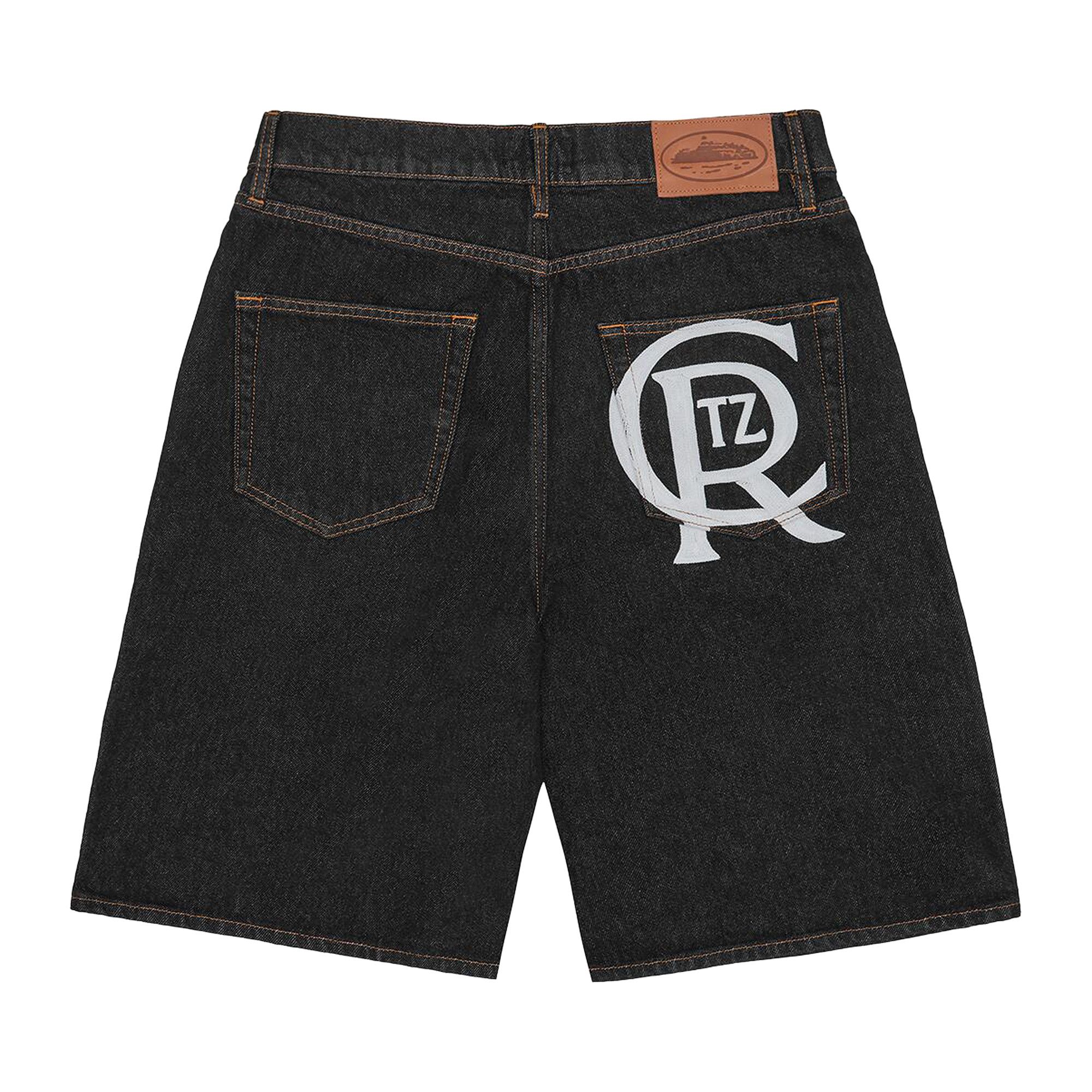 corteiz denim ハーフパンツ　ブラック Corteiz Alcatraz Denim Shorts Washed Black Men's - SS24 - US