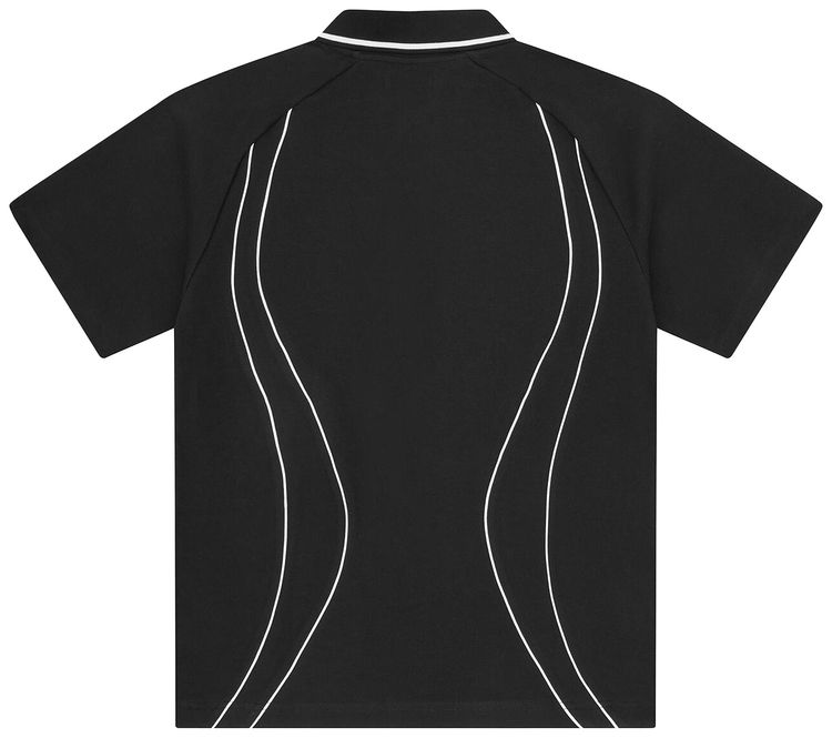 Corteiz Island Pique Polo Shirt Black