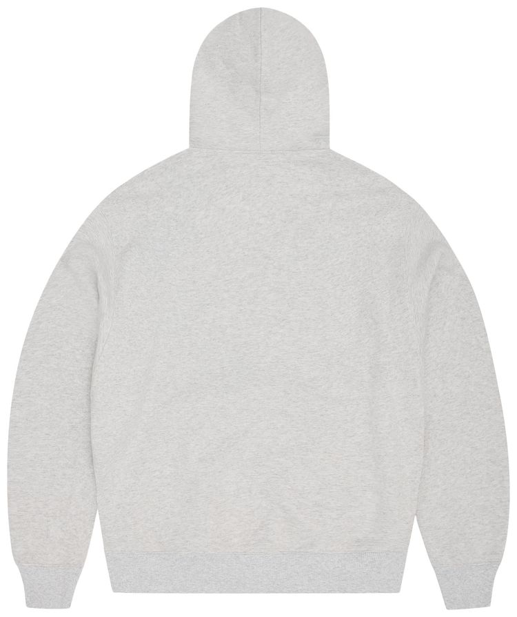 Corteiz Lion Boxy Zip Hoodie Light Heather