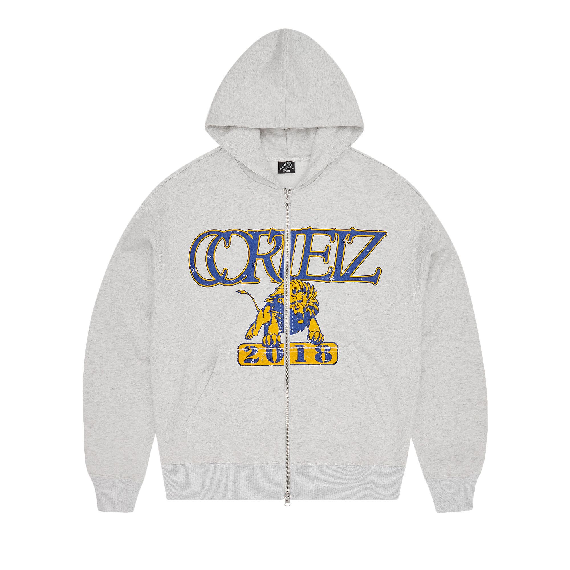 Buy Corteiz Lion Boxy Zip Hoodie 'Light Heather' - CRTZ0511 0011