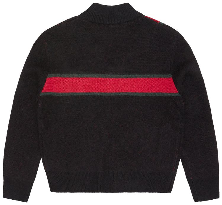 Corteiz Lux Knit Zip Up Black