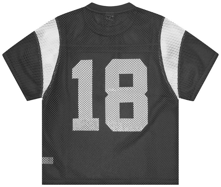 Corteiz Open Mesh Panel Jersey BlackWhite