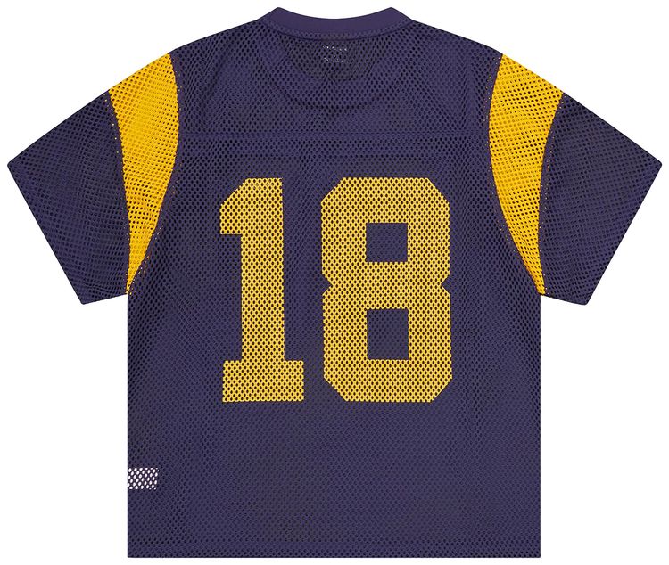 Corteiz Open Mesh Panel Jersey NavyYellow