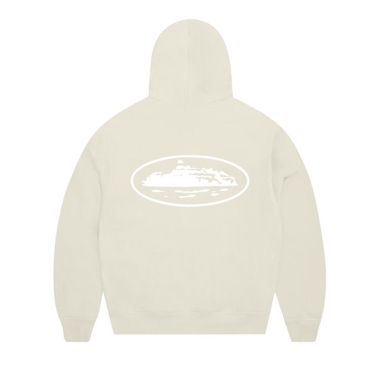 Corteiz Island Puff Print Zip Hoodie Off White