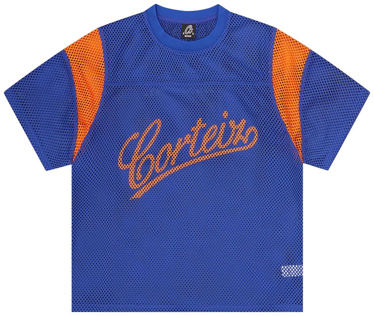 Corteiz Open Mesh Panel Jersey BlueOrange