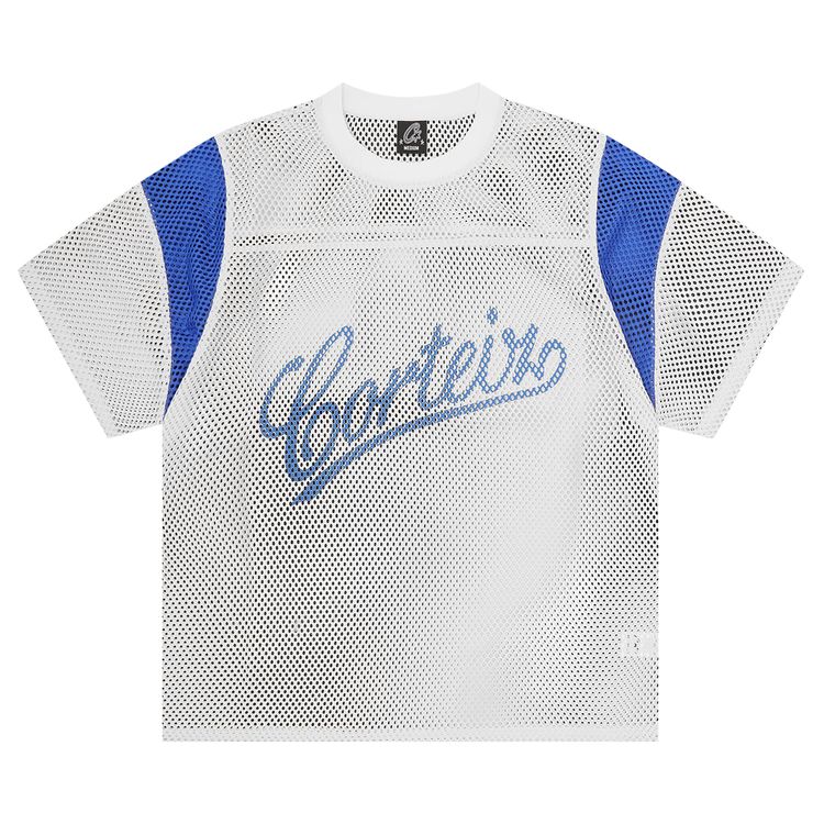 Corteiz Open Mesh Panel Jersey WhiteBlue