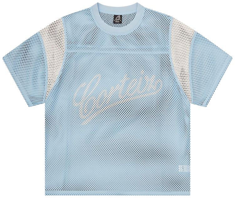 Corteiz Open Mesh Panel Jersey Baby BlueWhite