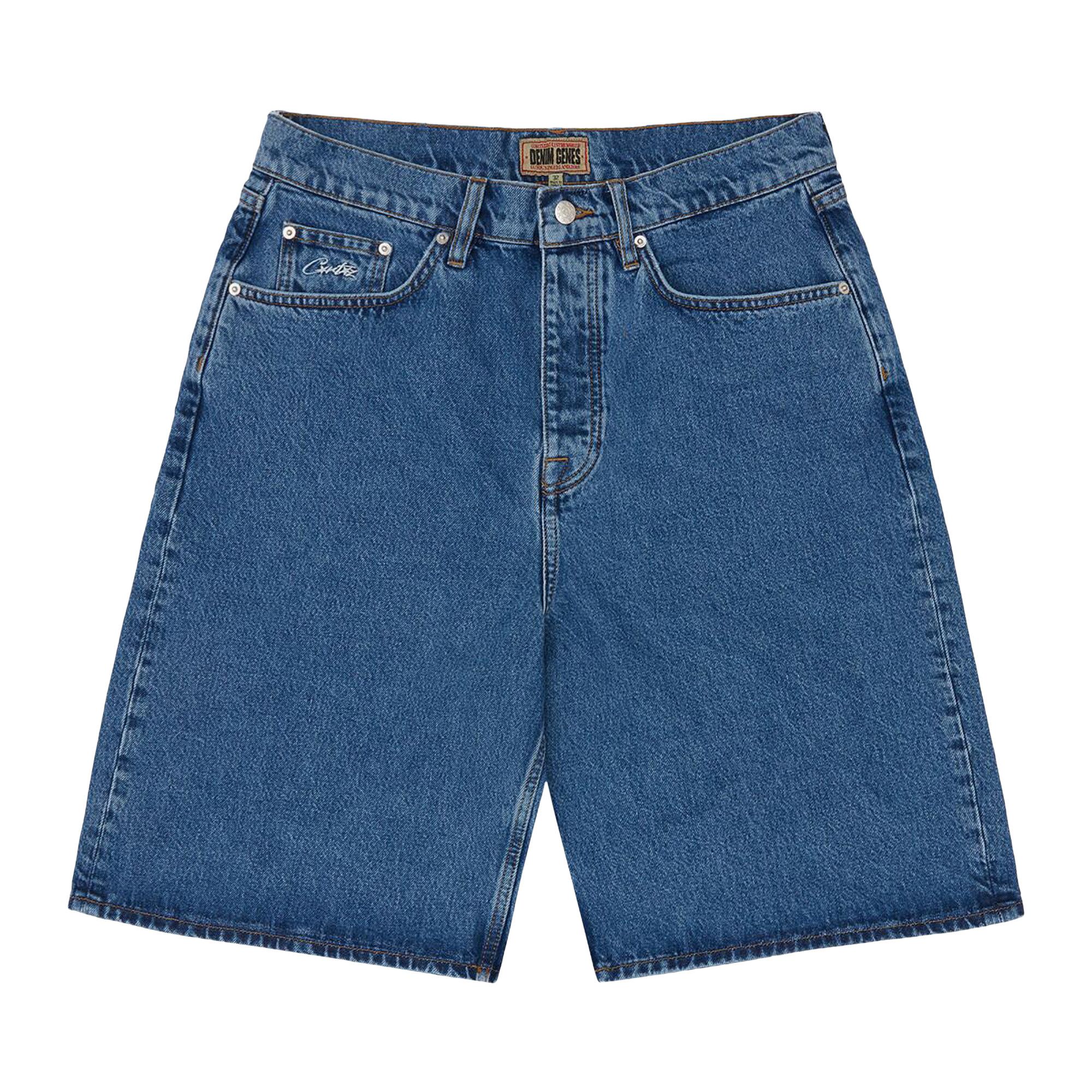 Buy Corteiz Royale Lazer Denim Short 'Washed Blue