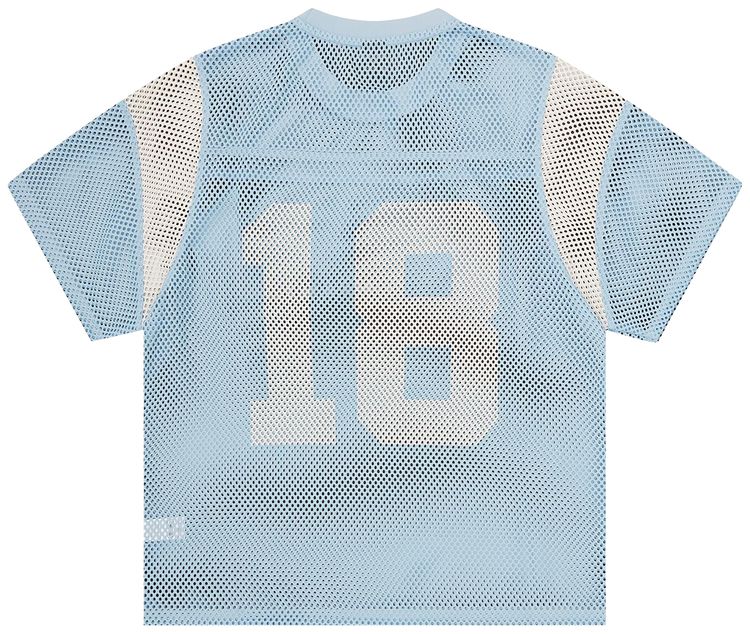 Corteiz Open Mesh Panel Jersey Baby BlueWhite