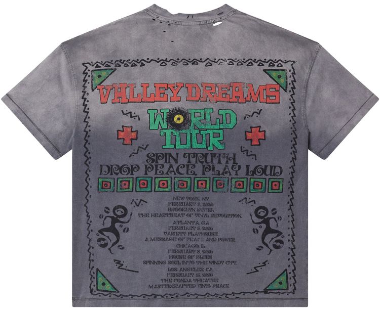 Vale Forever Faded Chaos Bling Tee Gray