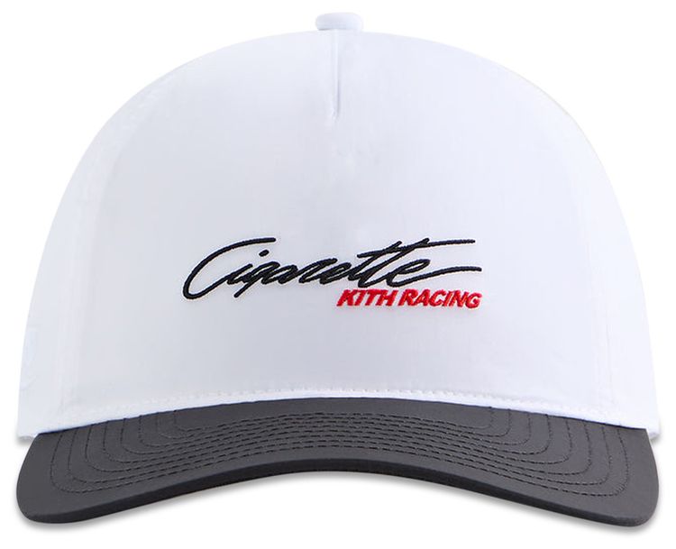 Kith For Cigarette Wrinkle Nylon Bay Low Pinch Crown Snapback White