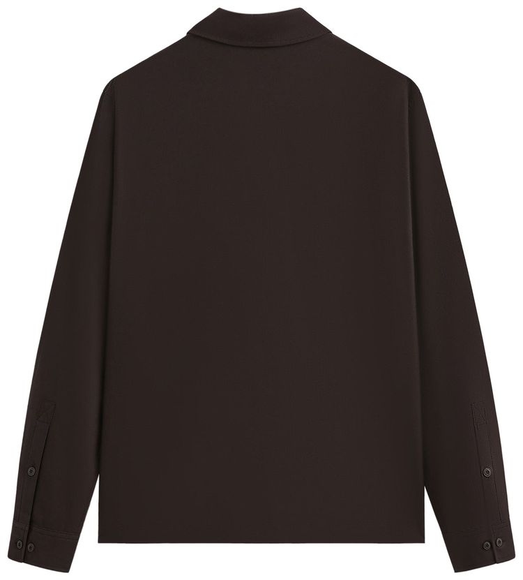 Kith Silk Cotton Long Sleeve Boxy Collar Overshirt Incognito