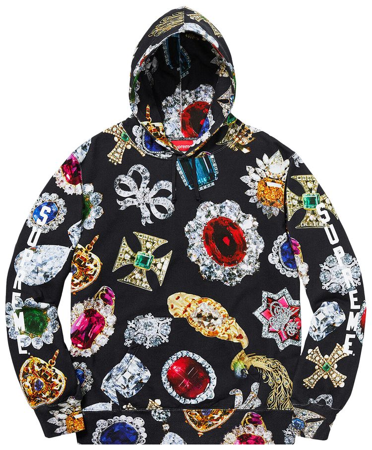 Supreme Jewels Hooded Sweatshirt Black