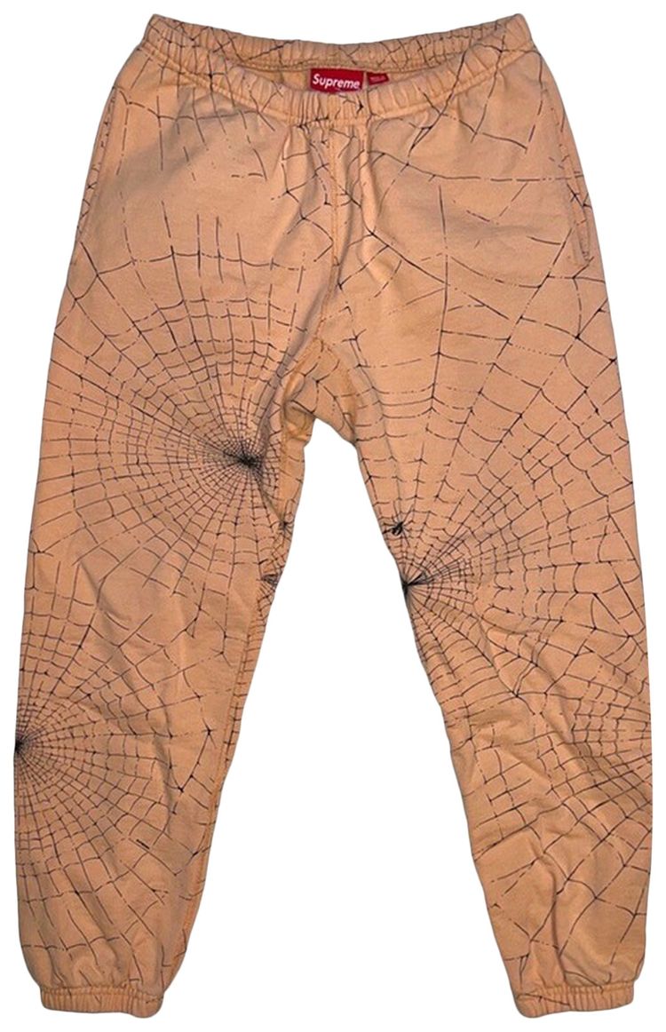 Supreme Spider Web Sweatpant Peach