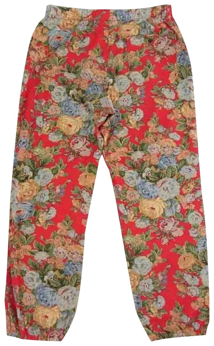 Supreme Floral Pants Red