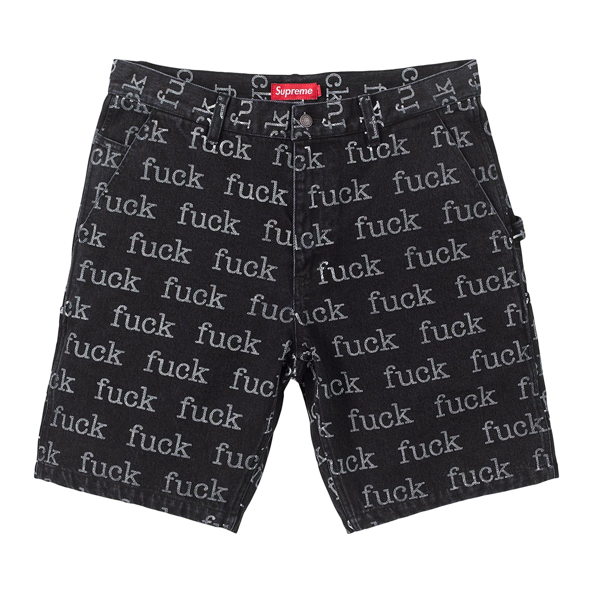 パンツ SUPREME FUCK DENIM PAINTER SHORT