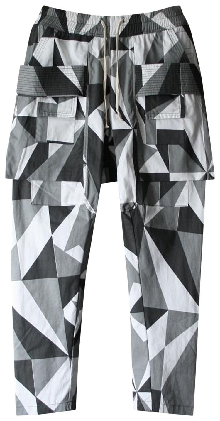Rick Owens DRKSHDW Geometric Creatch Cargo Pant Multicolor