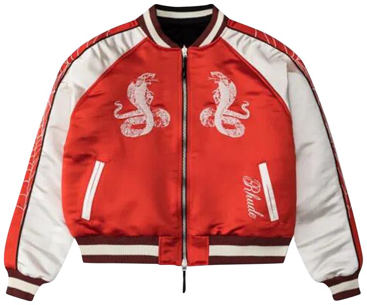 Rhude Reversable Souvenier Jacket MaroonRedWhite