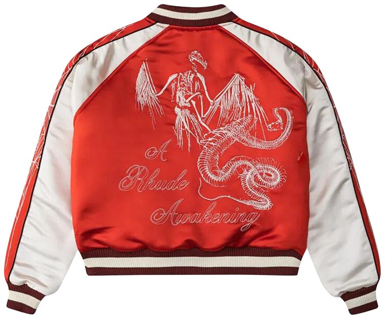 Rhude Reversable Souvenier Jacket MaroonRedWhite
