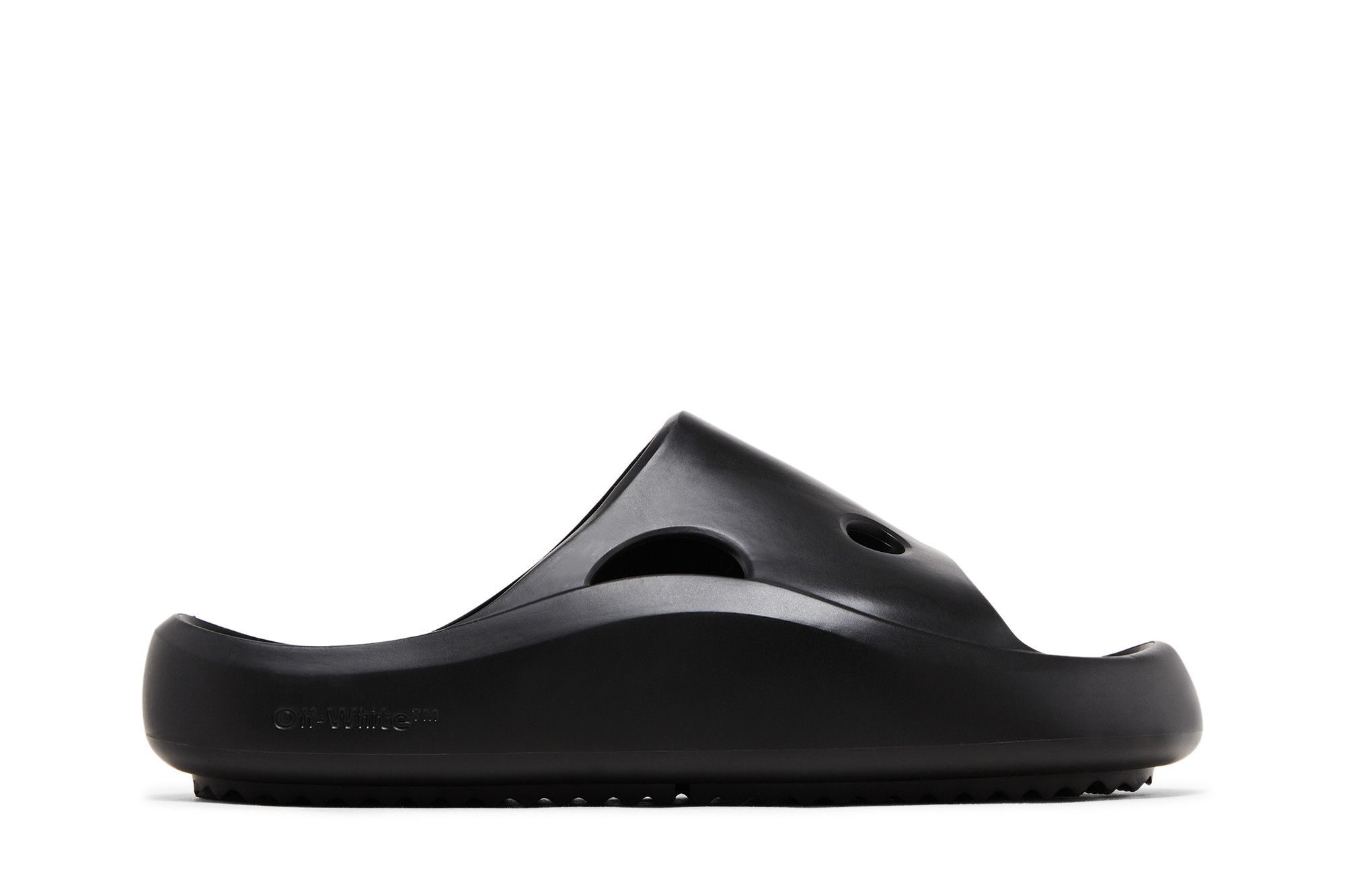 Buy Off-White Meteor Rubber Sliders 'Black