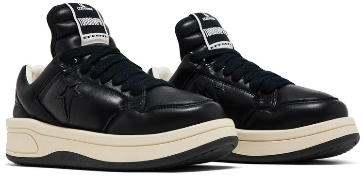 Converse Rick Owens x DRKSHDW TURBOWPN Low Black Cloud Cream