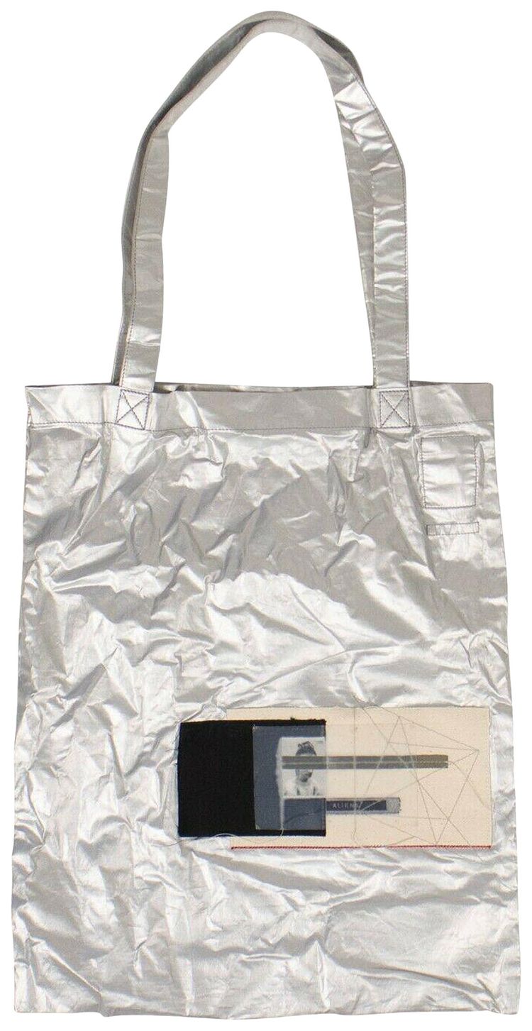 Rick Owens Photographic Patch Tote Bag Silver