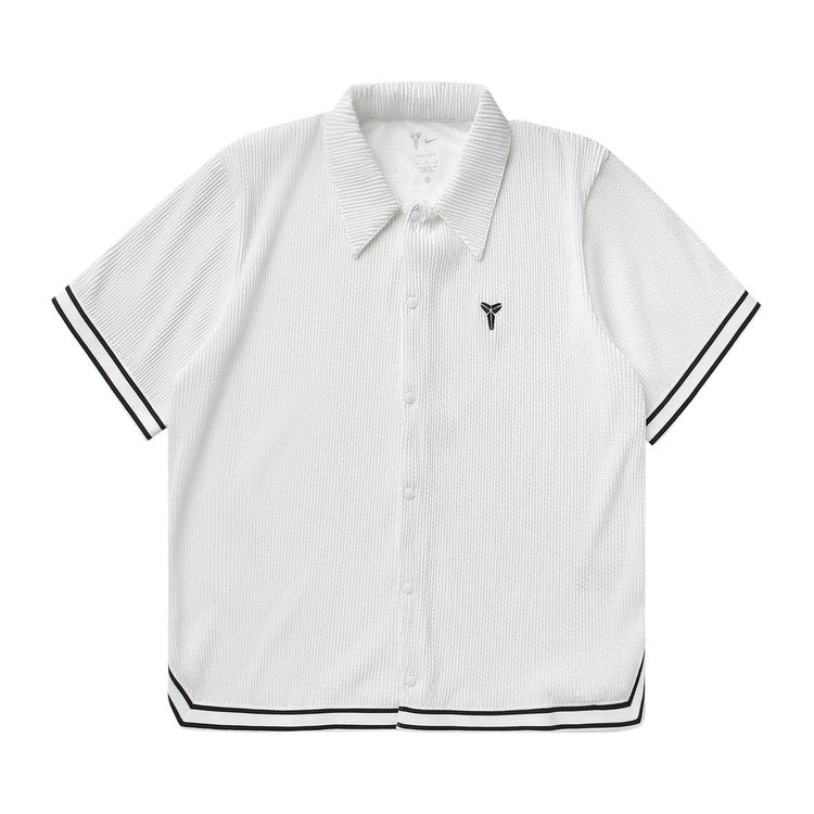 Nike Kobe Pleated Short Sleeve Basketball Top WhiteBlack