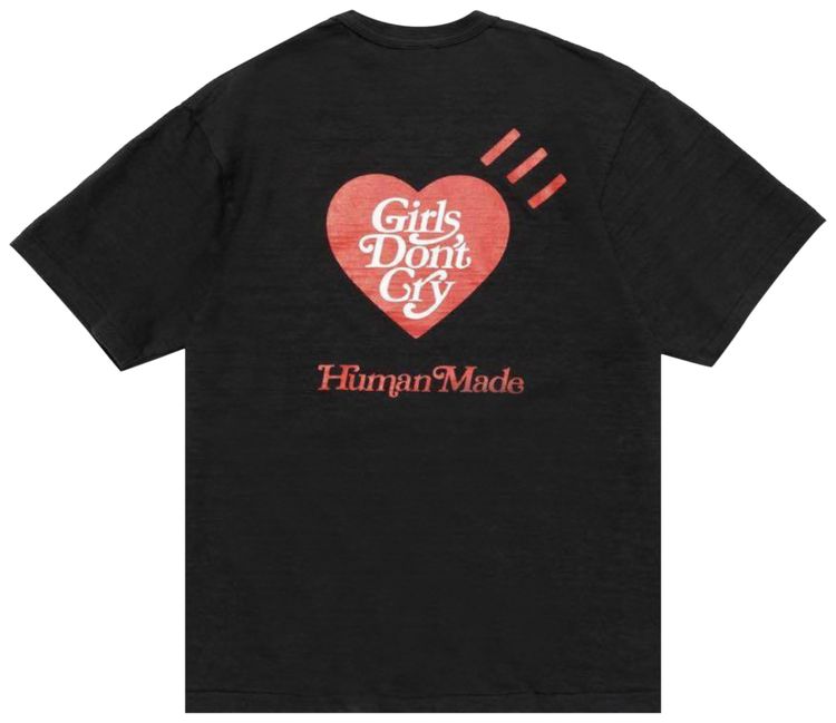 Human Made x Girls Dont Cry Valentines Day T Shirt BlackRed