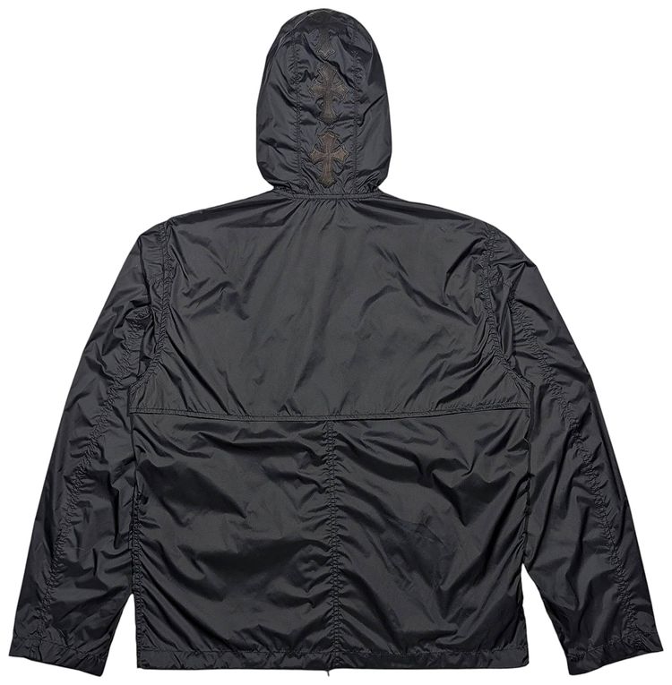 Chrome Hearts Pig Oil Cross Patch Nylon Ripstop Windbreaker Black