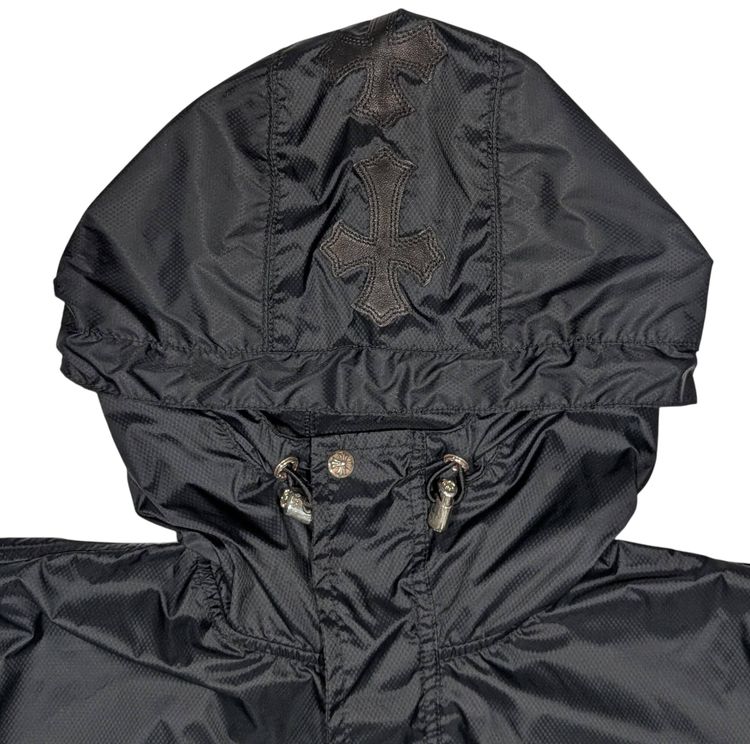 Chrome Hearts Pig Oil Cross Patch Nylon Ripstop Windbreaker Black