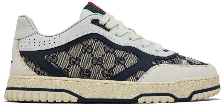 Gucci Re Web Sneaker GG Canvas   Beige Ivory Blue