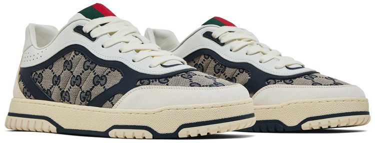 Gucci Re Web Sneaker GG Canvas   Beige Ivory Blue