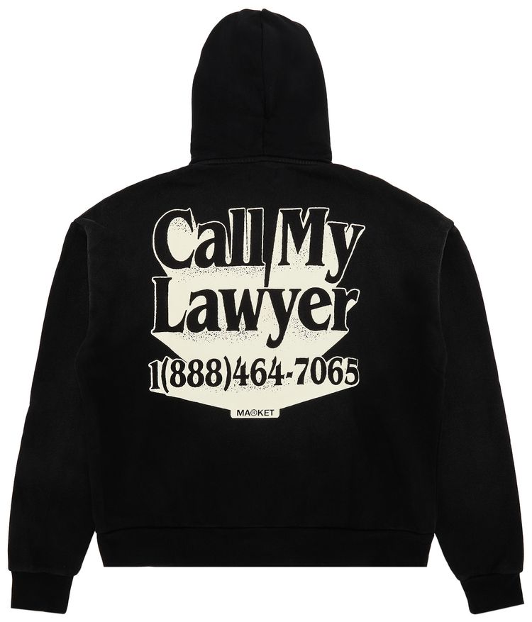 Market Call My Lawyer 3D Hoodie Jet Set Black
