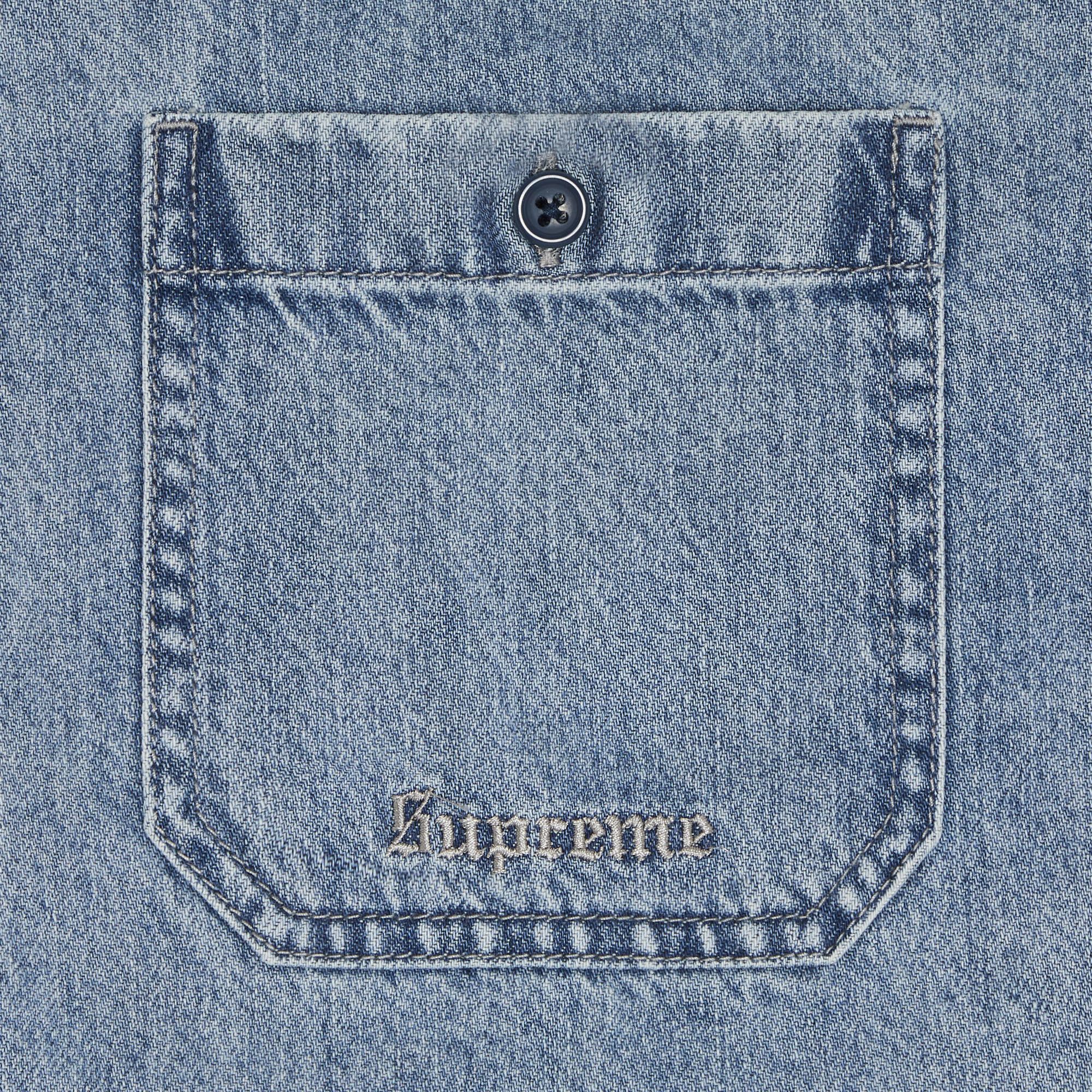トップス Supreme Hooded Denim Shirt Washed Indigo Supreme】Hooded Denim Shirt Washed Indigo - 25SS