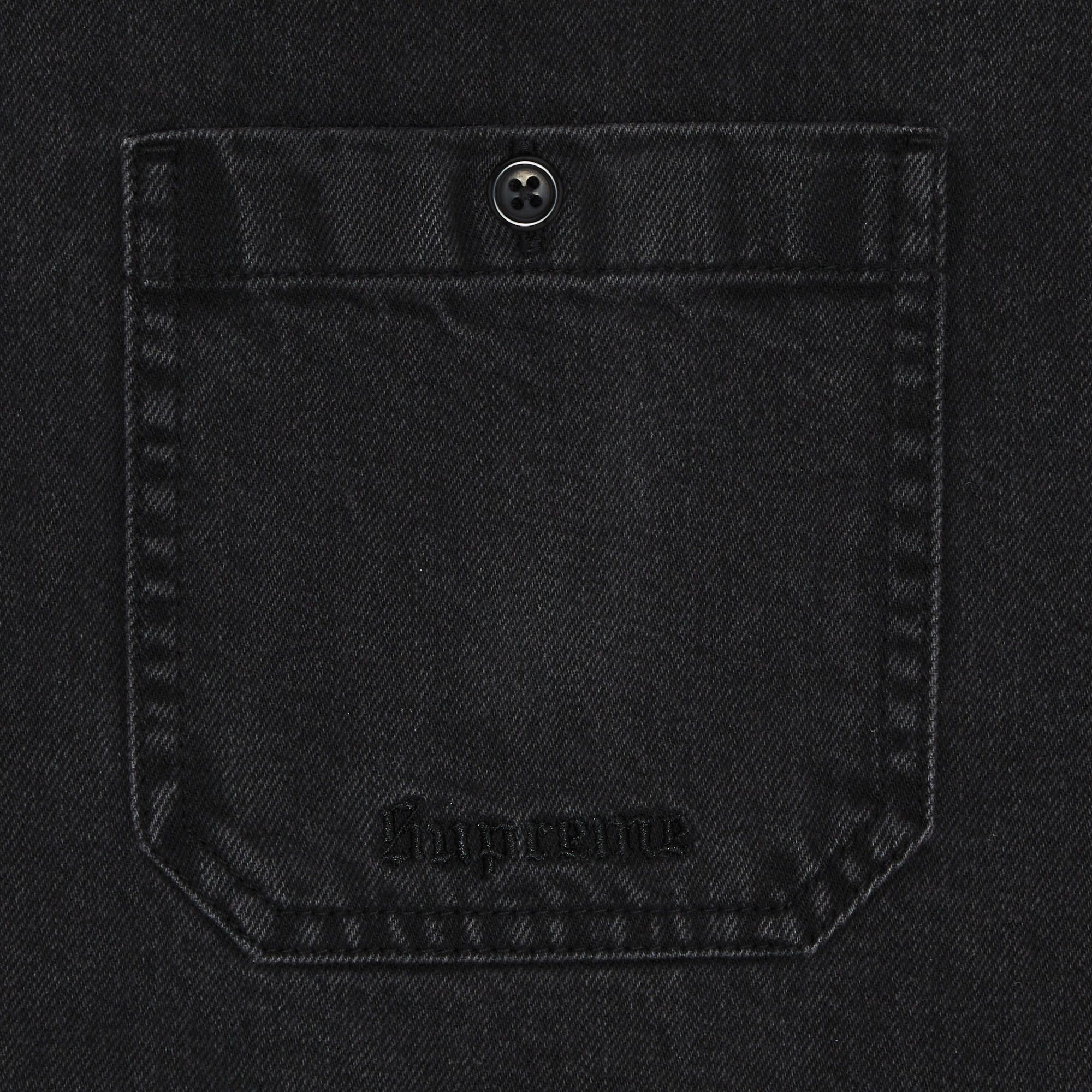 Buy Supreme Hooded Denim Shirt 'Black' - SS25S33 BLACK | GOAT