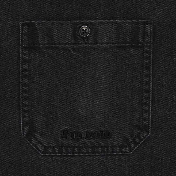 Supreme Hooded Denim Shirt Black