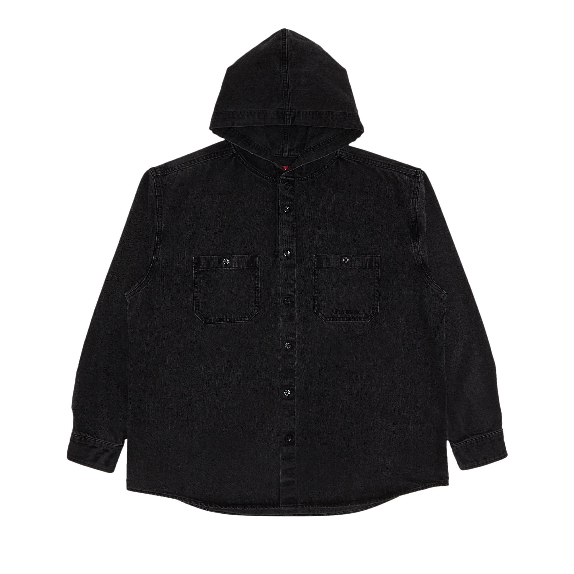 Buy Supreme Hooded Denim Shirt 'Black' - SS25S33 BLACK | GOAT