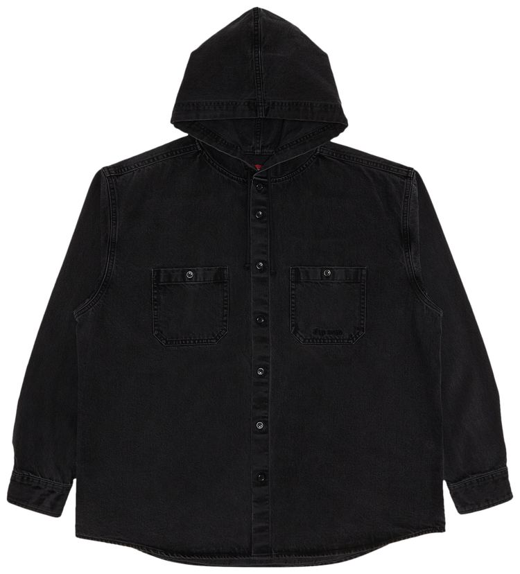 Supreme Hooded Denim Shirt Black