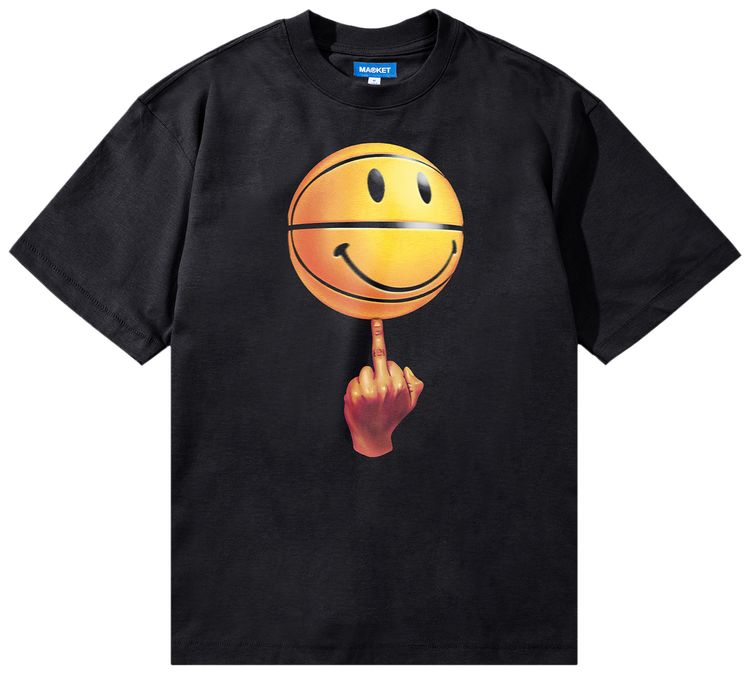 Market Shibuya Shred T Shirt Washed Black