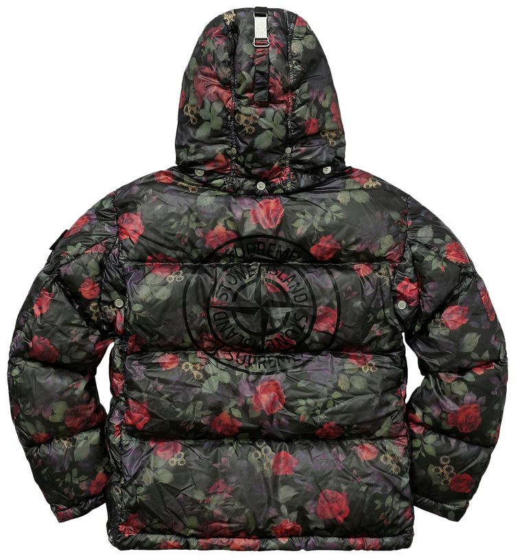 Supreme x Stone Island Lamy Cover Stampato Puffy Jacket Black