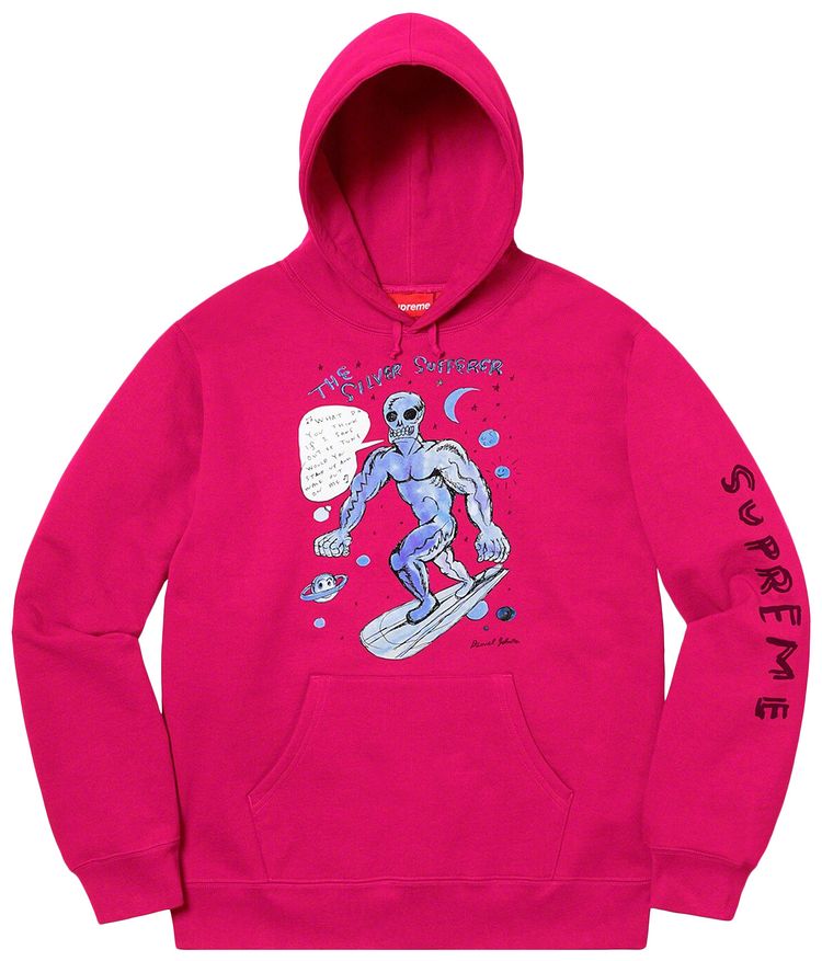Supreme x Daniel Johnson Hooded Sweatshirt Fushsia
