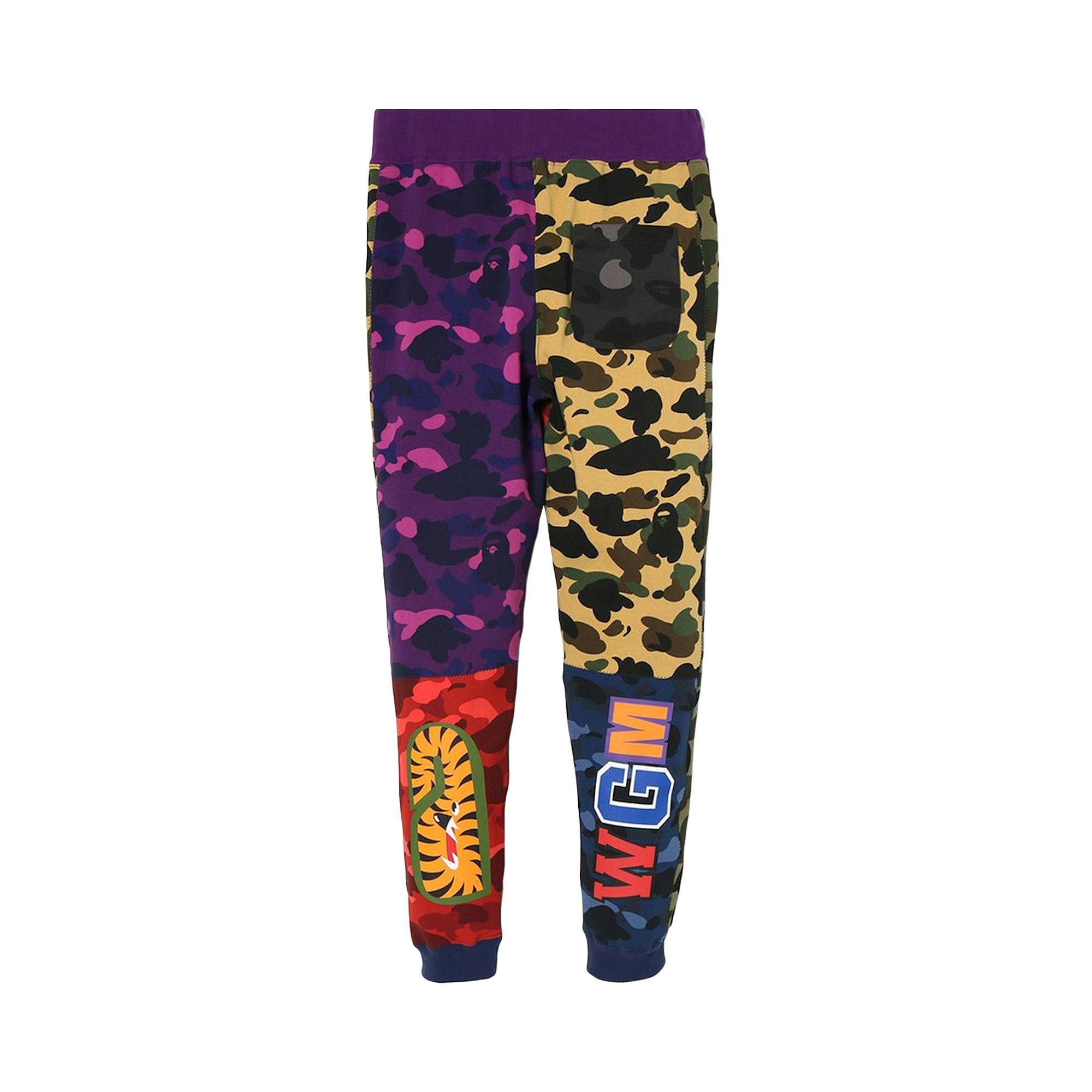 Buy BAPE Mix Camo Shark Crazy Slim Sweat Pants 'Multicolor