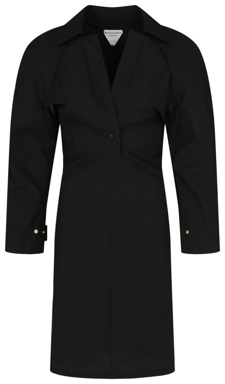 Bottega Veneta Woven Trench Coat Black