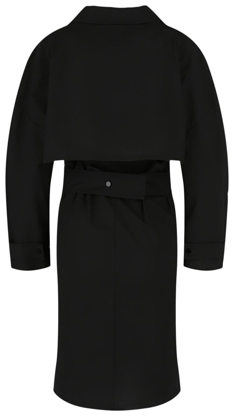 Bottega Veneta Woven Trench Coat Black