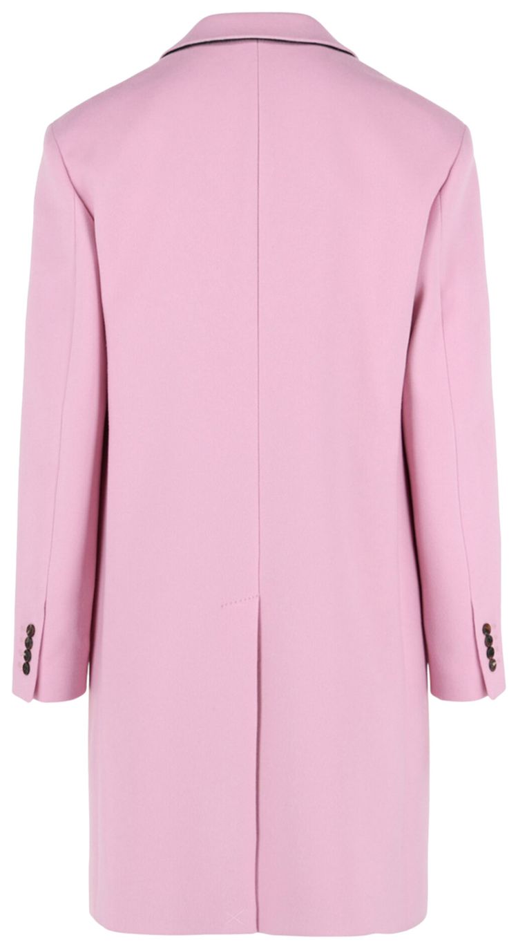 Alexander McQueen Peaked Lapel Wool Coat Sugar Pink
