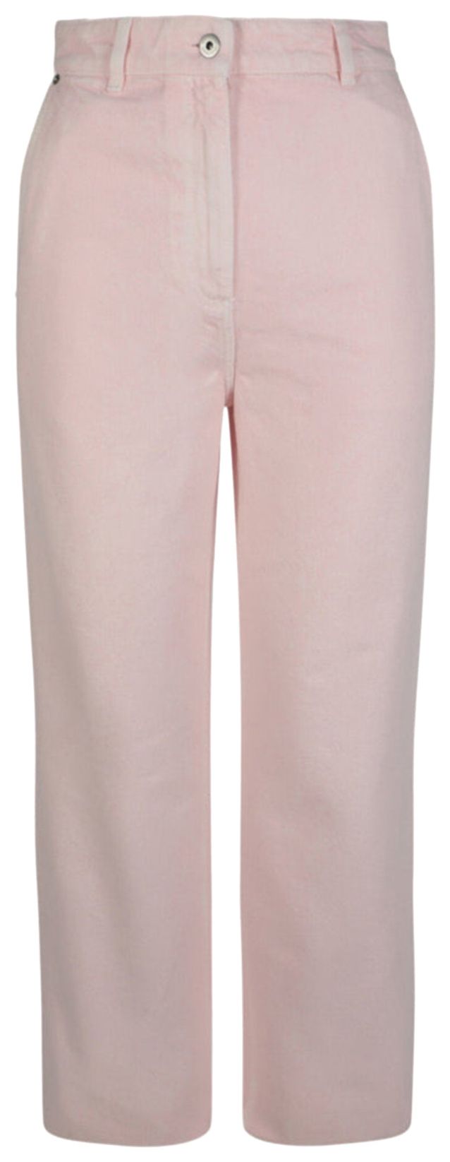 Burberry Logo Patch Straight Leg Jeans Pink
