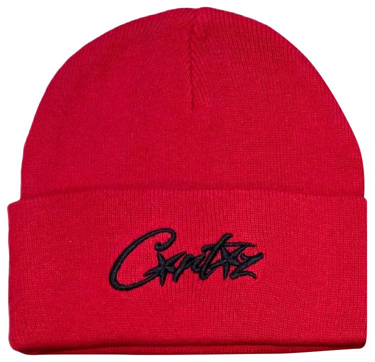 Corteiz Allstarz Folded Beanie Red