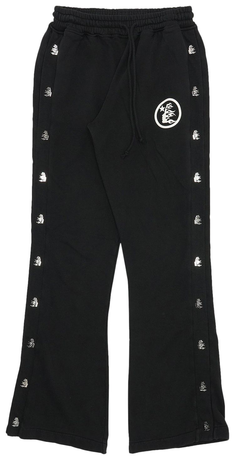 Hellstar Mirror Face Snap Sweatpants Black