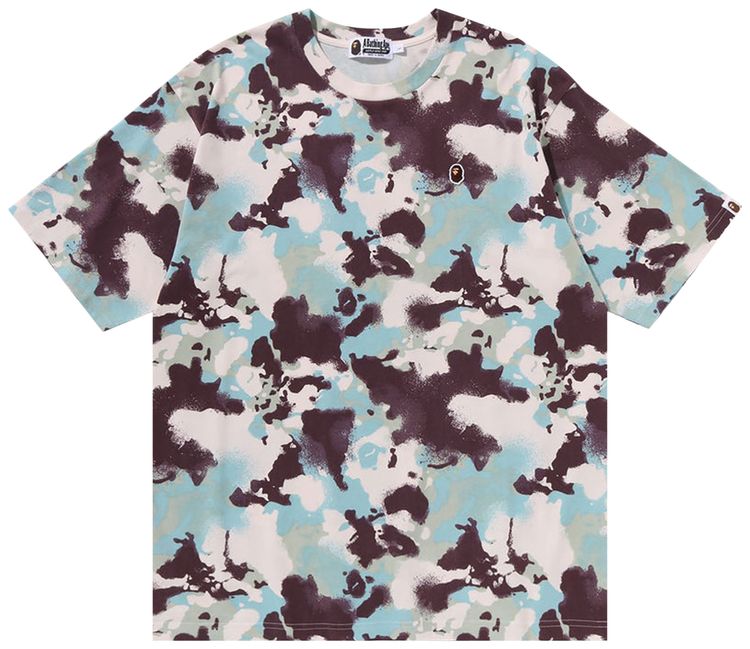 BAPE Map Camo Ape Head One Point Tee Multicolor