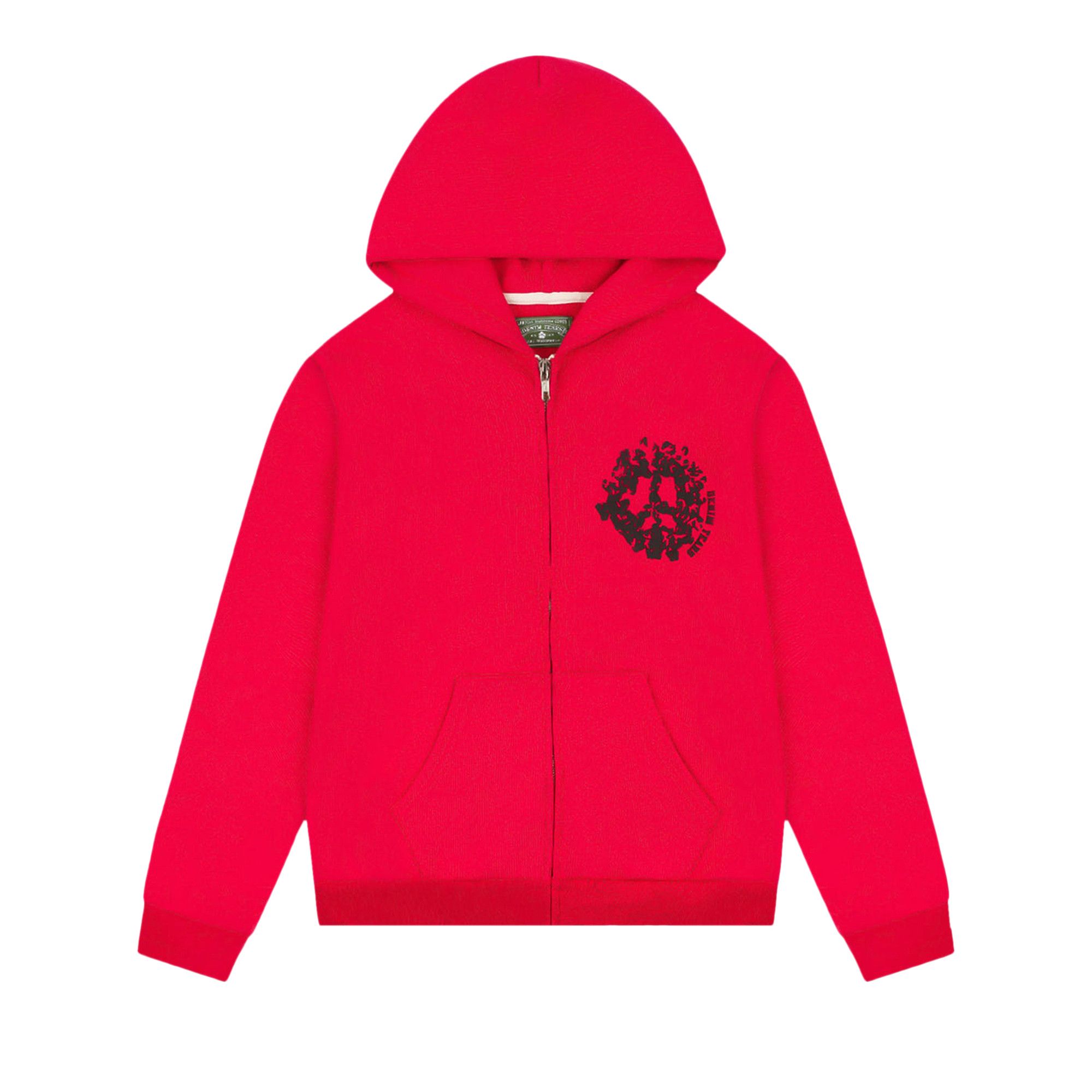 Buy Denim Tears Denim University Zip Hoodie 'Red' - 05650